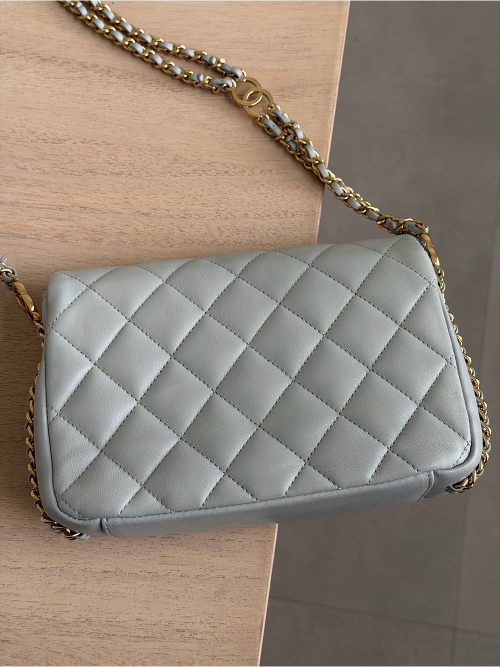 CHANEL Seasonal CC You Flap in Grey Lambskin and GHW - Picture 3 of 7